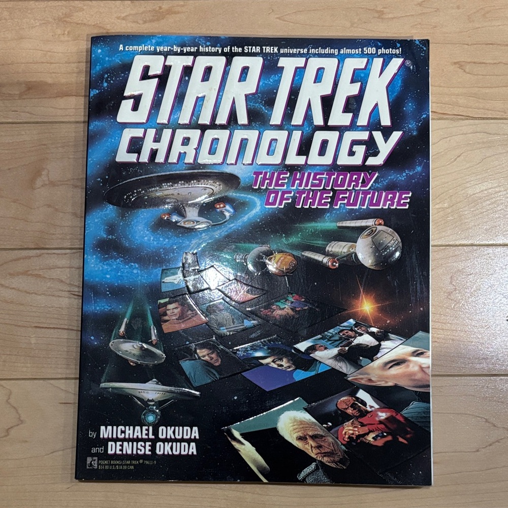 3/$40 - STAR TREK CHRONOLOGY the History of the Future by Michael Okuda 1993